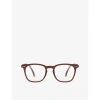 Izipizi #e Square-frame Polycarbonate Reading Glasses In Mahogany