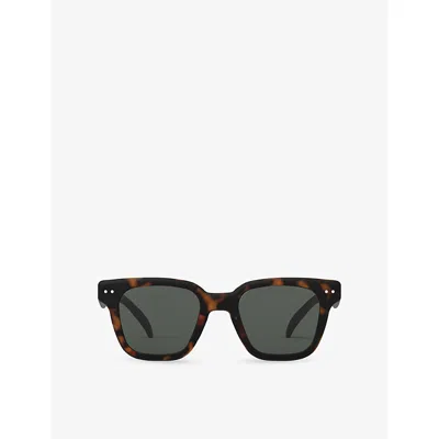 Izipizi Womens Sun Road Tortoiseshell Rectangle-frame Acetate Sunglasses