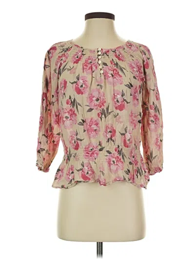 Pre-owned Izod 3/4 Sleeve Blouse In Pink