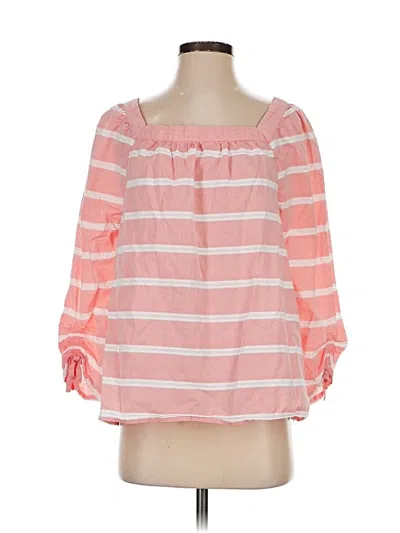 Pre-owned Izod 3/4 Sleeve Blouse In Pink