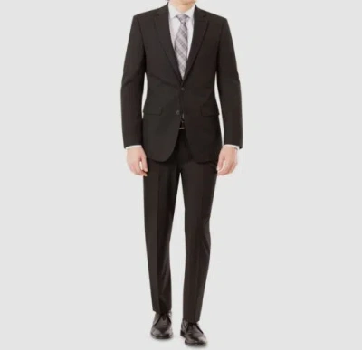Pre-owned Izod $396  Men's Black Classic-fit Textured Jacket Pants 2-piece Suit Size 44r