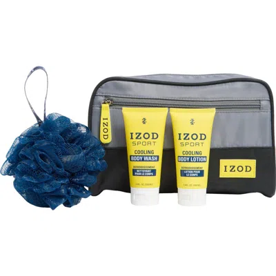 Izod 4-piece Sport Cooling Body Care & Dopp Bag Set In Multi