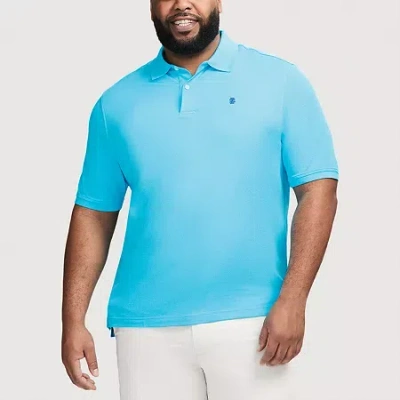 Izod Advantage Performance Big And Tall Mens Classic Fit Short Sleeve Polo Shirt In Blue