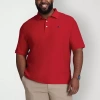 Izod Advantage Performance Big And Tall Mens Classic Fit Short Sleeve Polo Shirt In Red