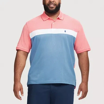 Izod Advantage Performance Big And Tall Mens Classic Fit Short Sleeve Polo Shirt In Multi