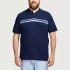 Izod Advantage Performance Big And Tall Mens Regular Fit Short Sleeve Polo Shirt In Blue