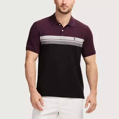 Izod Advantage Performance Colorblock Mens Classic Fit Short Sleeve Polo Shirt In Multi