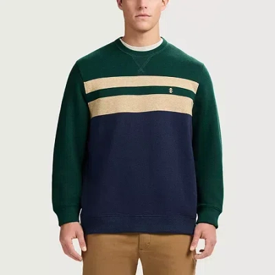 Izod Advantage Performance Colorblock Mens Crew Neck Long Sleeve Sweatshirt In Multi