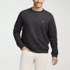 Izod Advantage Performance Mens Crew Neck Long Sleeve Sweatshirt In Black
