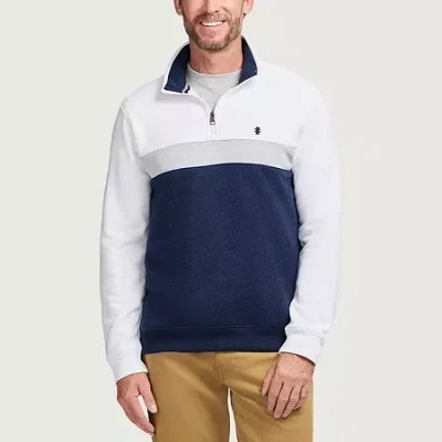 Izod Advantage Performance Mens Long Sleeve Quarter-zip Pullover In Multi