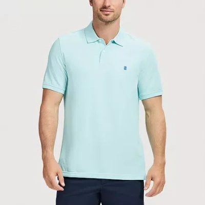 Izod Advantage Performance Mens Regular Fit Short Sleeve Polo Shirt In Blue