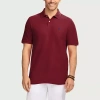Izod Advantage Performance Mens Regular Fit Short Sleeve Polo Shirt In Burgundy