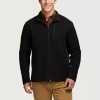 Izod Advantage Performance Shaker Mens Fleece Water Resistant Midweight Jacket In Black