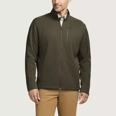 Izod Advantage Performance Shaker Mens Fleece Water Resistant Midweight Jacket In Green