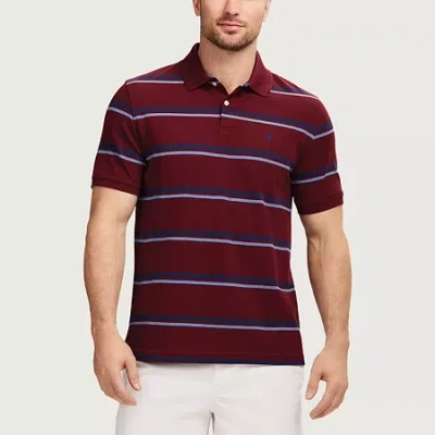 Izod Advantage Performance Stripe Mens Classic Fit Short Sleeve Polo Shirt In Multi