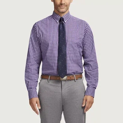 Izod All Over Stretch Mens Easy Care Wrinkle Free Long Sleeve Dress Shirt In Blue