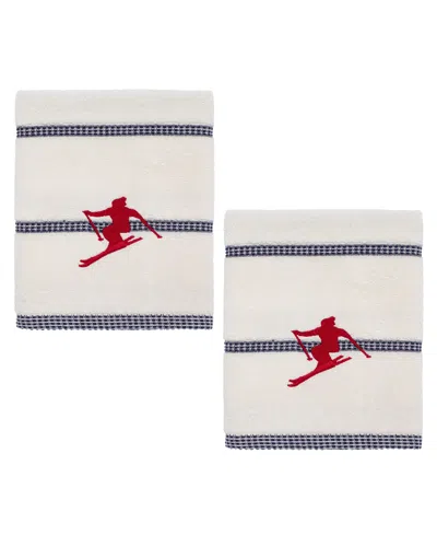 Izod Alpine Cotton 2-pack Hand Towel Set, 16" X 28" In White