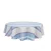 Izod Breakers Stripe 70" Round Tablecloth In Blue