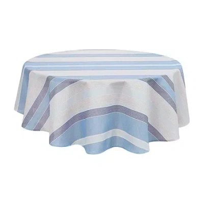 Izod Breakers Stripe Tablecloth In Blue