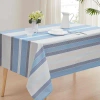 Izod Breakers Stripe Tablecloth In Blue