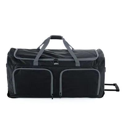 Izod Capri 36 Inch Large Softside Rolling Duffel Bag With Telescopic Handle In White