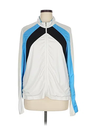 Pre-owned Izod Cardigan Sweater In White