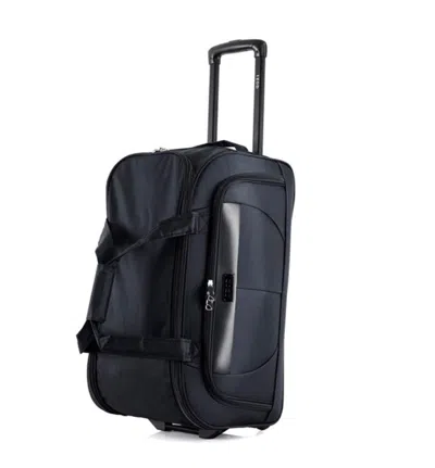 Izod Carol 32" Lightweight Soft Shell Rolling Duffel Bag With Wheels And Telescopic Handle - Travel- In Black