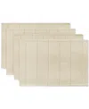 Izod Chadwick Lurex Placemats, Set Of 4 In Linen Gold