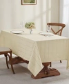 Izod Chadwick Lurex Table Linens Collection In White Silver