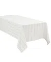 Izod Chadwick Lurex Tablecloth, 52" X 70" In White Silver