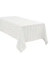 Izod Chadwick Lurex Tablecloth, 60" X 120" In White Silver