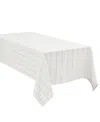Izod Chadwick Lurex Tablecloth, 60" X 84" In White Silver