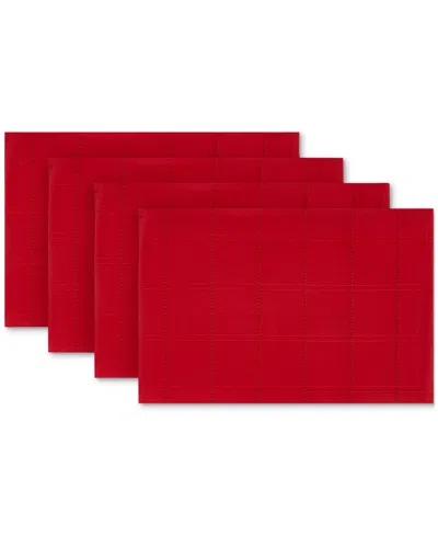 Izod Chadwick Placemats, Set Of 4 In Red