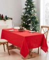 Izod Chadwick Red Green Table Linen Christmas Collection In Red