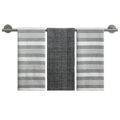 Izod Chester 3-piece Kitchen Towel Set In Black