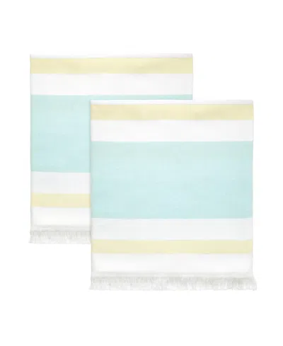Izod Clubhouse Stripe 2-pc. Bath Towel, 30" X 54" In Aqua