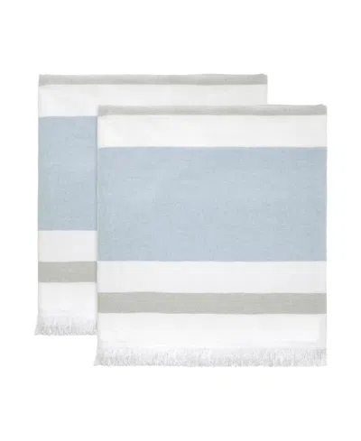 Izod Clubhouse Stripe 2-pc. Bath Towel, 30" X 54" In Blue