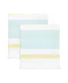 Izod Clubhouse Stripe 2-pc. Hand Towel, 16" X 28" In Aqua