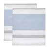 Izod Clubhouse Stripe 2-pc. Quick Dry Striped Bath Towel In Blue