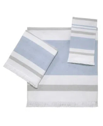 Izod Clubhouse Stripe Bath Towels In Blue