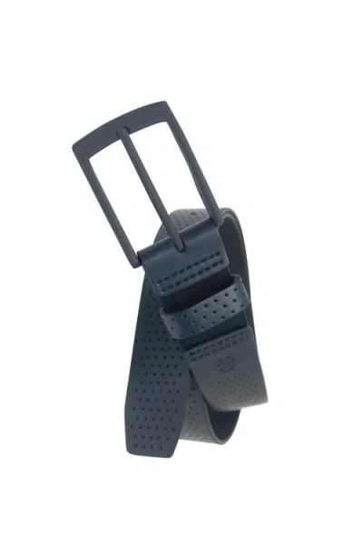 Izod Comfort Stretch Perforated Leather Golf Belt In Blue