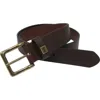 Izod Cut Edge Leather Belt In Brown