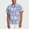 Izod Dockside Chambray Mens Short Sleeve Regular Fit Button-down Shirt In Multi