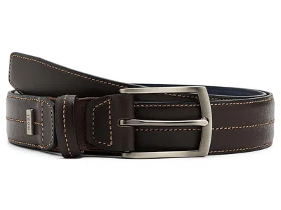 Izod Elastic Power Stretch Leather Belt Men's Belts Brown: Xl (42-44)