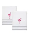 IZOD FLAMINGO TICKING STRIPE 2-PC. BATH TOWEL SET, 27" X 54"