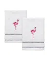 IZOD FLAMINGO TICKING STRIPE 2-PC. FINGERTIP TOWEL SET, 11" X 18"