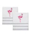 IZOD FLAMINGO TICKING STRIPE 2-PC. HAND TOWEL SET, 16" X 28"