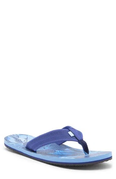 Izod Floral Flip Flop In Navy