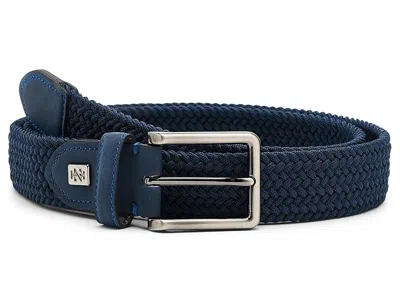 Izod Golf Stretch Braid Belt Men's Belts Navy: Xl (42-44) In Blue