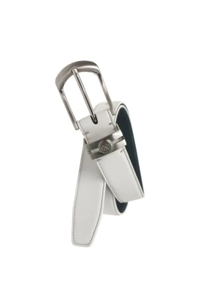 Izod Golf Stretch Comfort Leather Belt Metal Keeper In Transparent